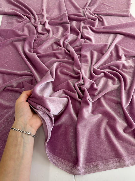 Shimmery Stretch Velvet Mauve