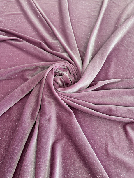 Shimmery Stretch Velvet Mauve