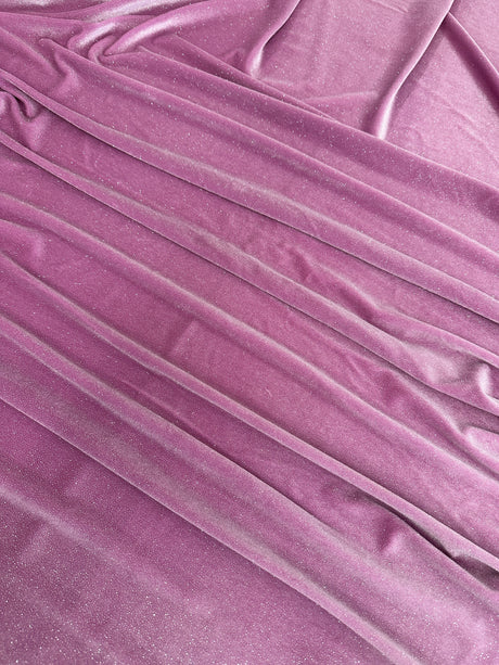 Shimmery Stretch Velvet Mauve