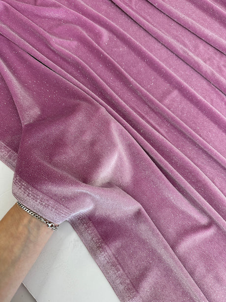 Shimmery Stretch Velvet Mauve