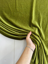 Shimmery Stretch Velvet Olive