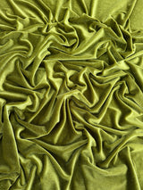 Shimmery Stretch Velvet Olive