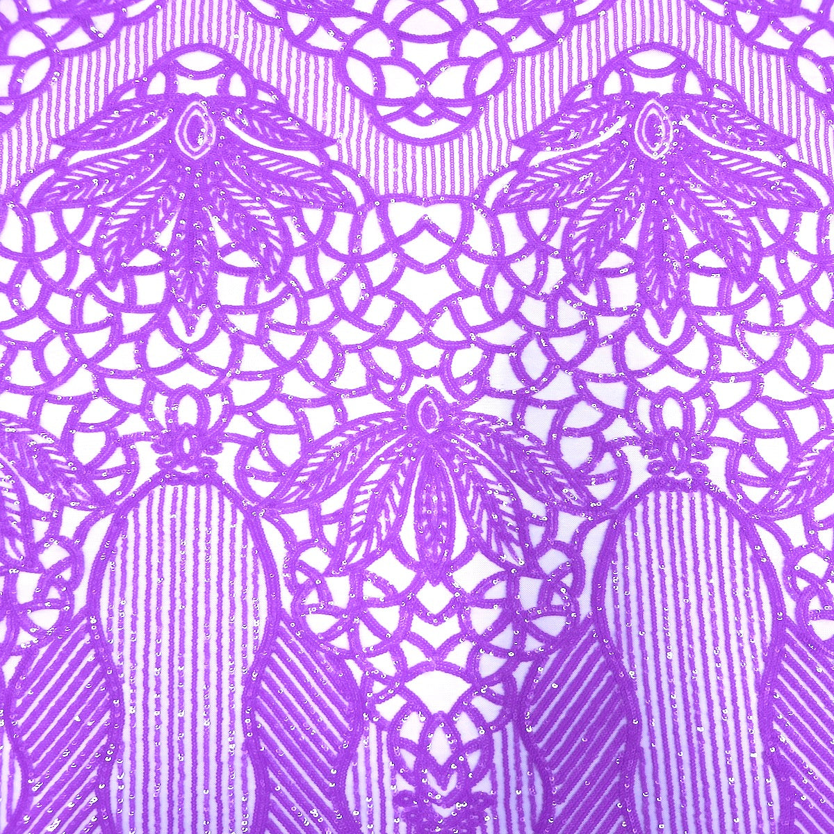Stretch Sequins Fabric with Mesh Backing