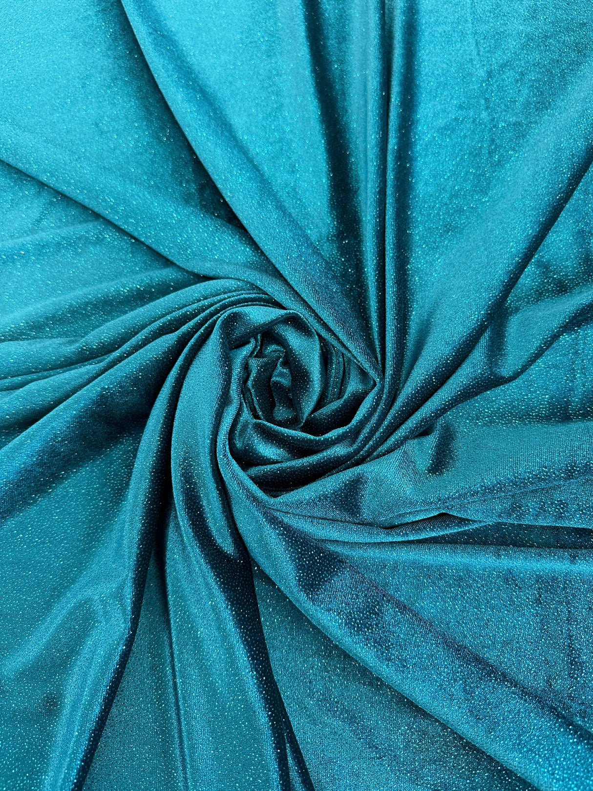 Shimmery Stretch Velvet Teal Blue