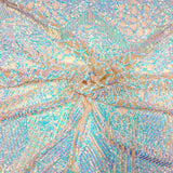 Stretch Sequins Fabric with Mesh Backing