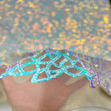 Stretch Sequins Fabric with Mesh Backing