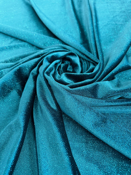 Shimmery Stretch Velvet Teal Blue