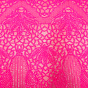 Stretch Sequins Fabric with Mesh Backing