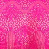 Stretch Sequins Fabric with Mesh Backing
