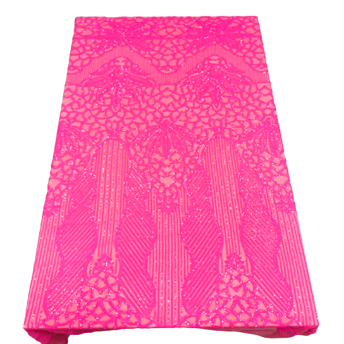 Stretch Sequins Fabric with Mesh Backing