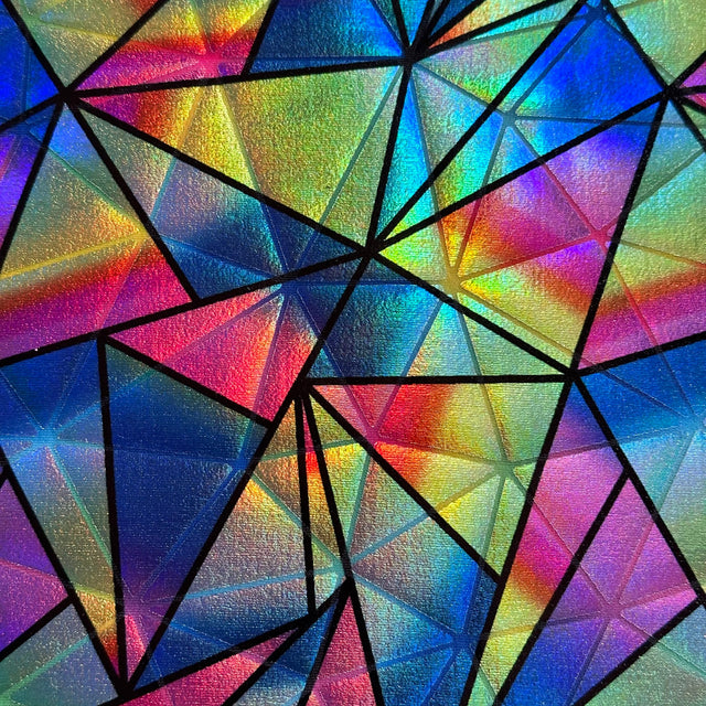Poly Spandex Hologram Prism Foil Fabric 60"