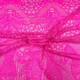 Stretch Sequins Fabric with Mesh Backing
