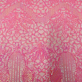 Stretch Sequins Fabric with Mesh Backing