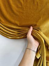 Shimmery Stretch Velvet Gold