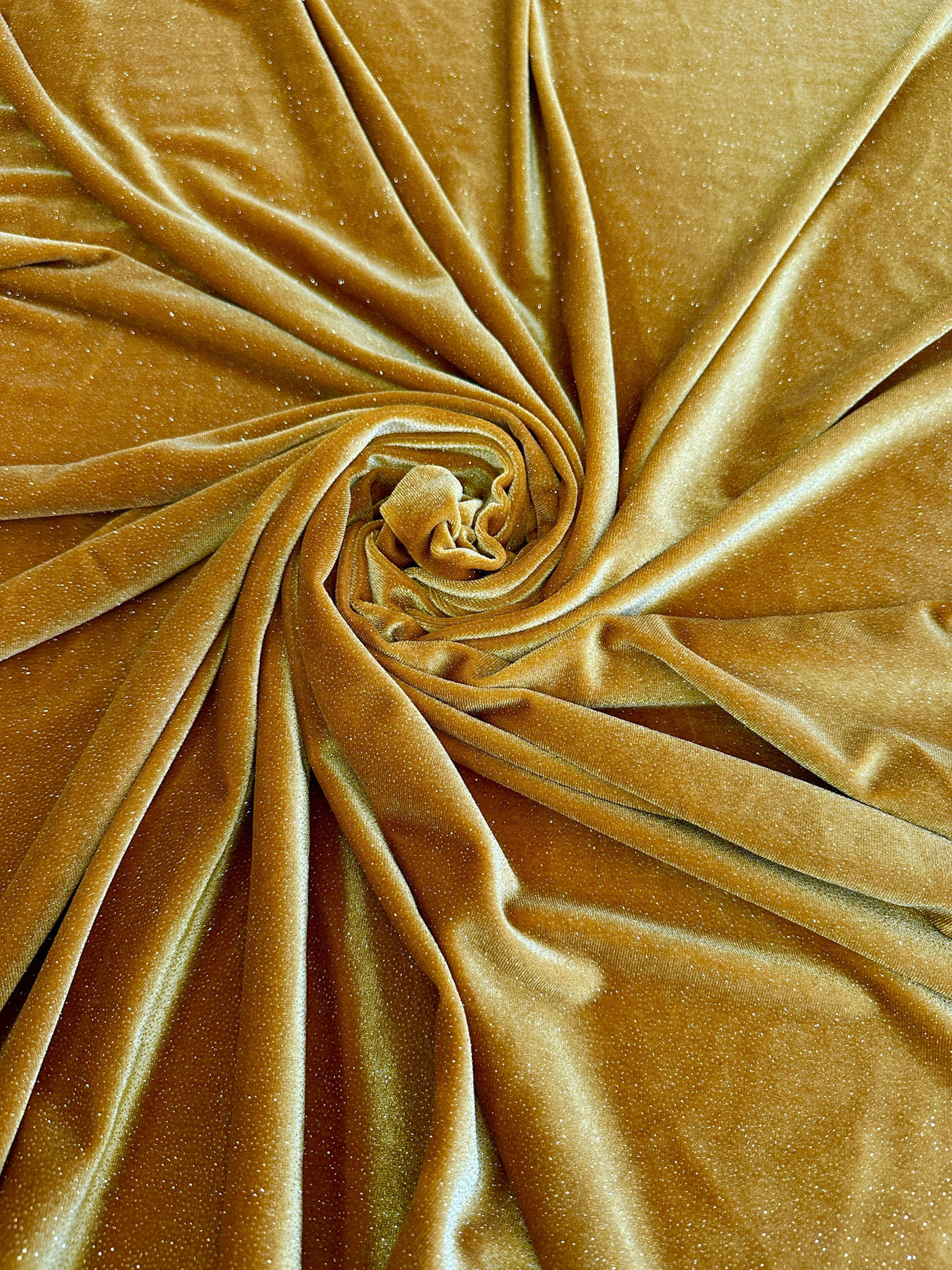 Shimmery Stretch Velvet Gold