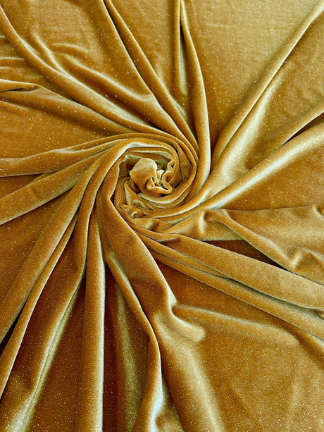 Shimmery Stretch Velvet Gold