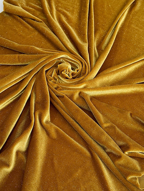 Shimmery Stretch Velvet Gold