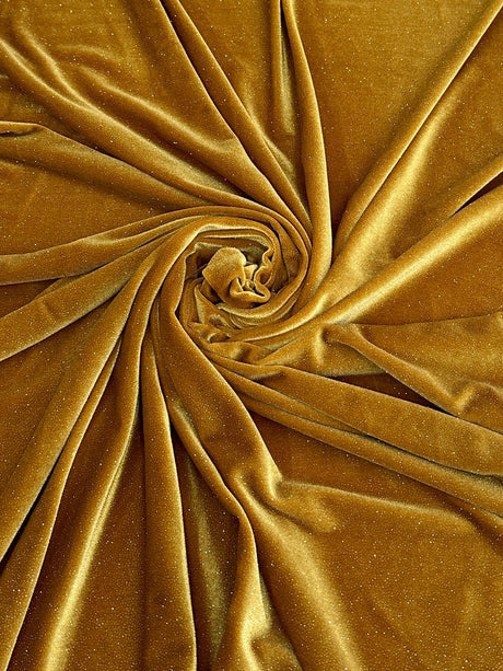 Shimmery Stretch Velvet Gold