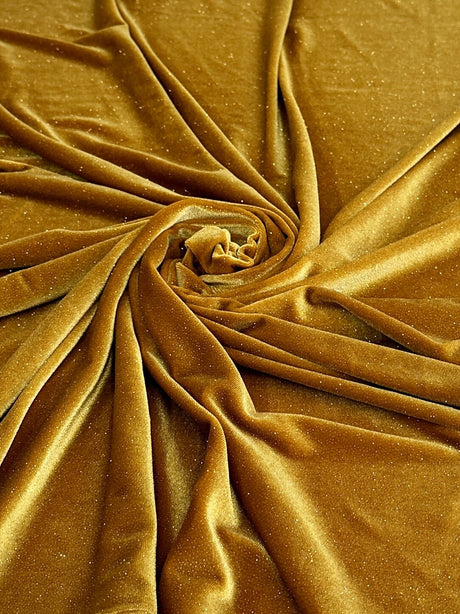 Shimmery Stretch Velvet Gold