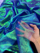 Iridescent Crushed Organza Blue