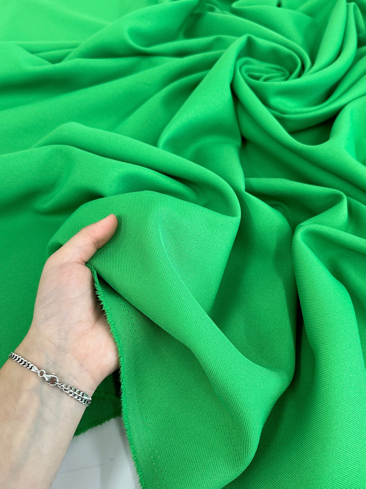 Apple Green Gabardine