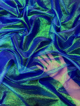 Iridescent Crushed Organza Blue
