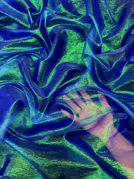 Iridescent Crushed Organza Blue