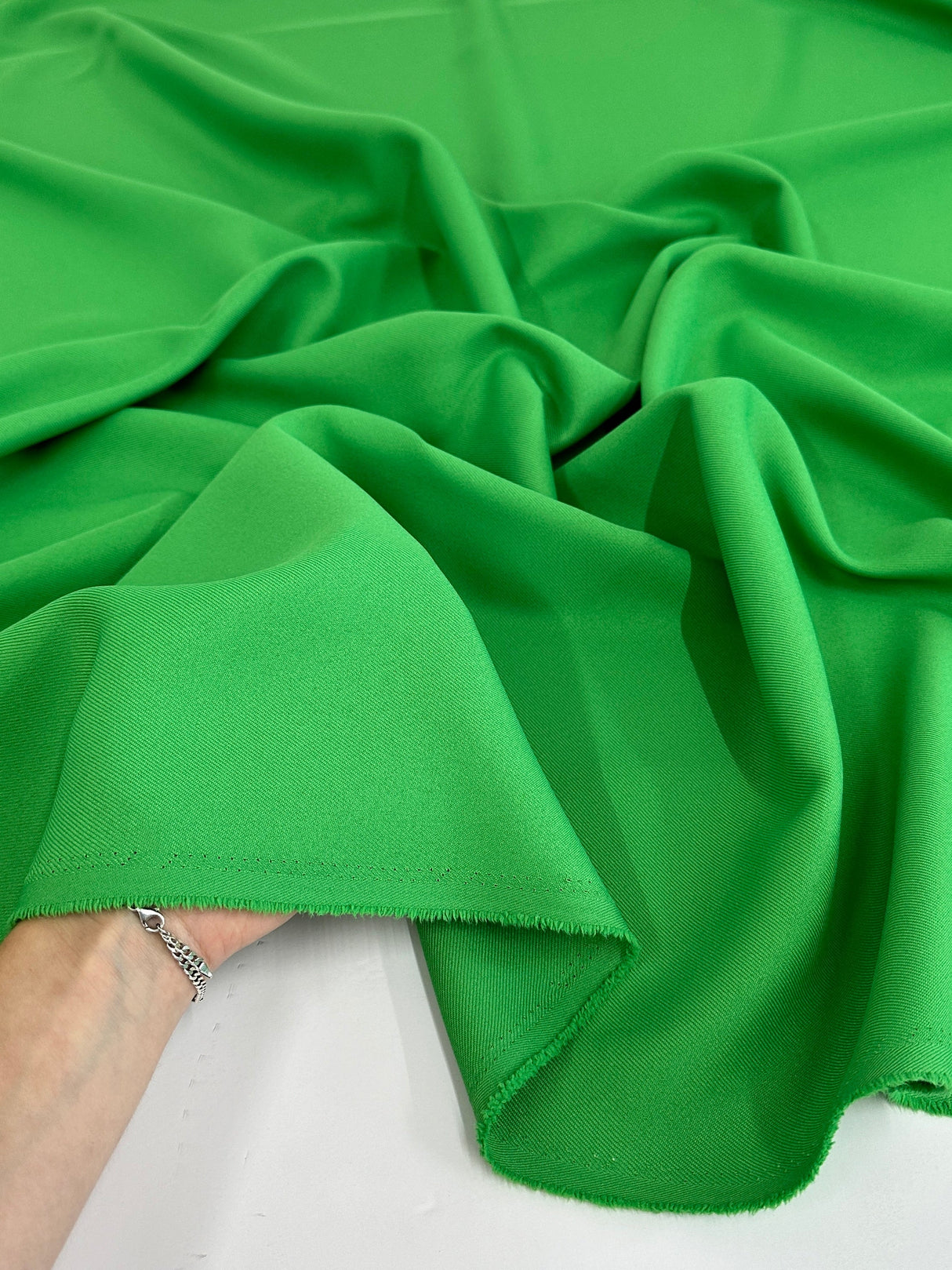 Apple Green Gabardine