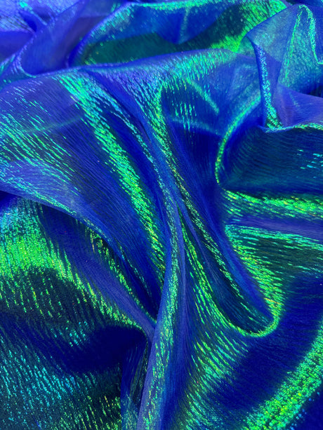Iridescent Crushed Organza Blue