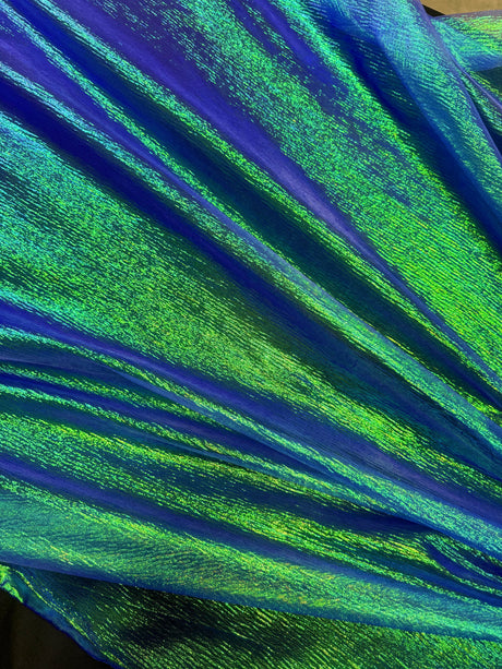 Iridescent Crushed Organza Blue