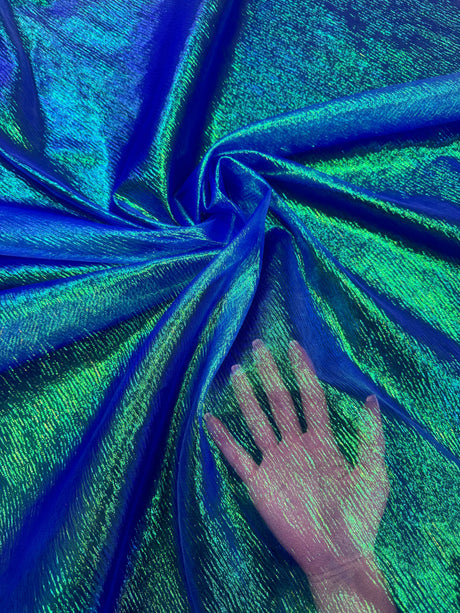 Iridescent Crushed Organza Blue