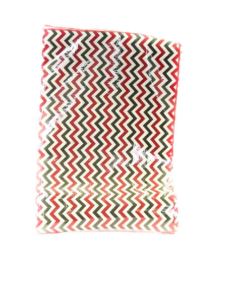 14" x 72" Red and Green Chevron Fabric Garland/Runner