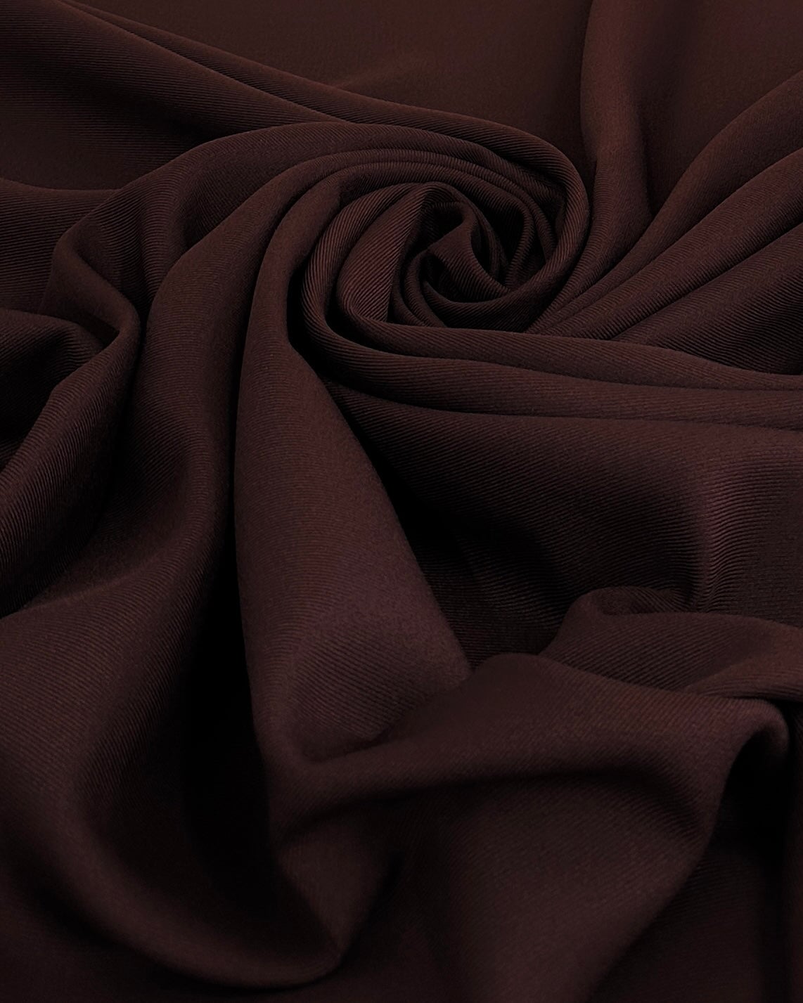 Stretch Twill Denim Look Chocolate Brown