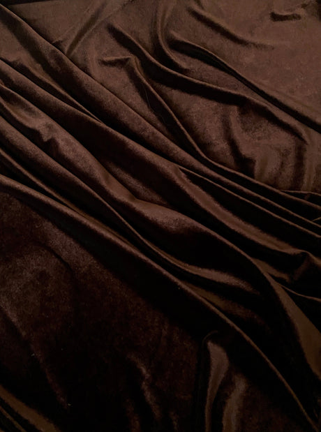 Stretch Velvet Chocolate Brown