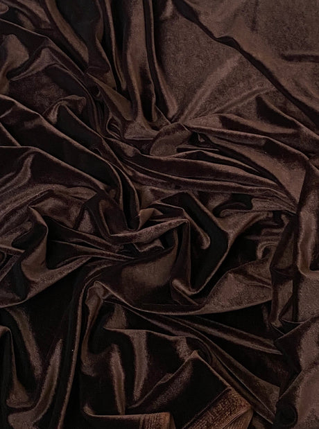 Stretch Velvet Chocolate Brown