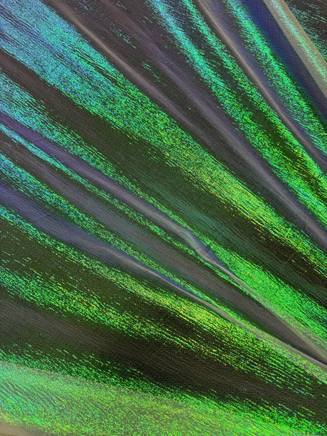 Iridescent Crushed Organza Green