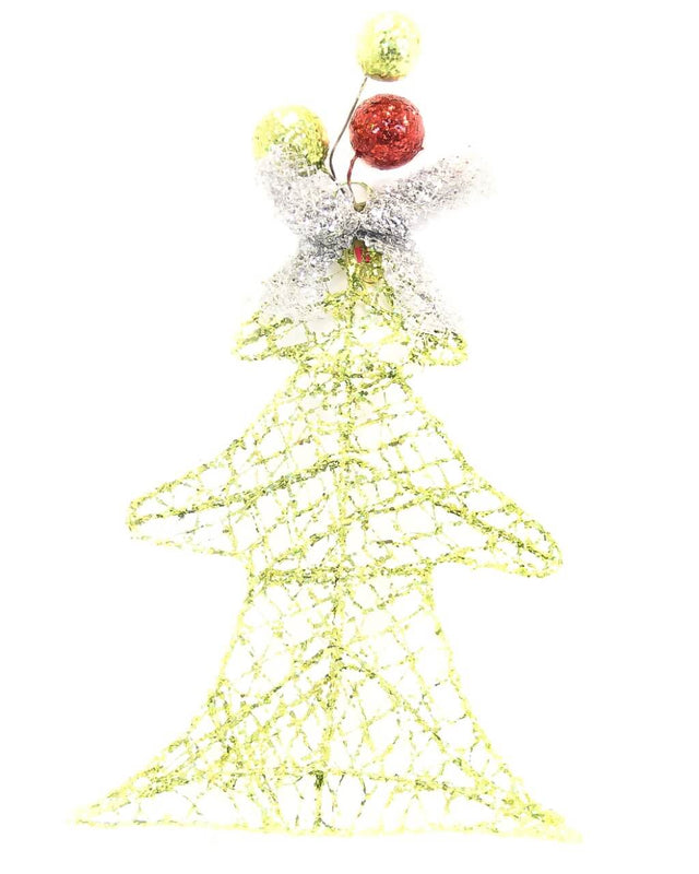 Wire Glittered Tree Hanging