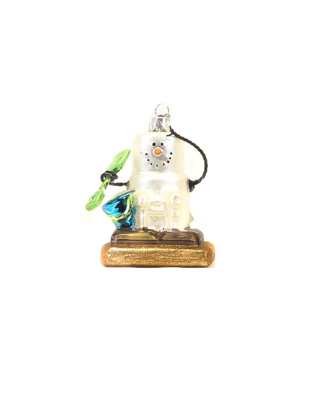 Smore Sand Castle Glass Ornament