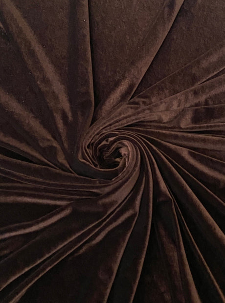Stretch Velvet Chocolate Brown