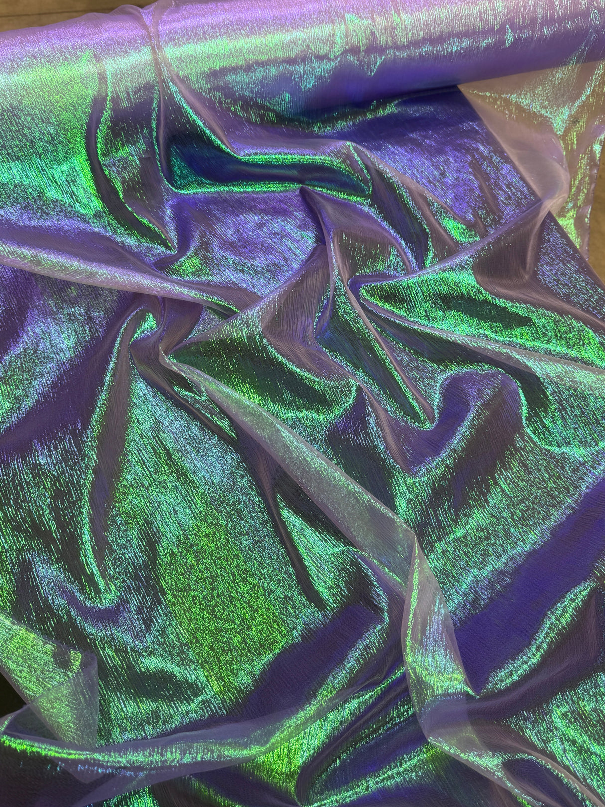 Iridescent Crushed Organza