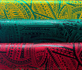 Polyester Foil Fabric Traditional Polynesian Tattoo Design