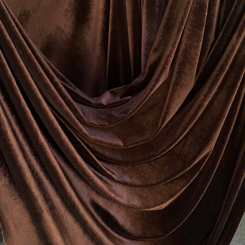 Stretch Velvet Chocolate Brown