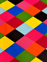 Printed Nylon Spandex Multicolor Checkered
