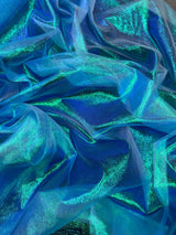 Iridescent Crushed Organza Turquoise