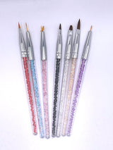 7 Piece Brush Set for Makeup, Painting, and Artistic Use