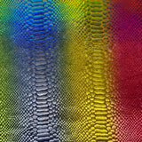 Nylon Spandex Rainbow Snake Hologram Fabric 60"