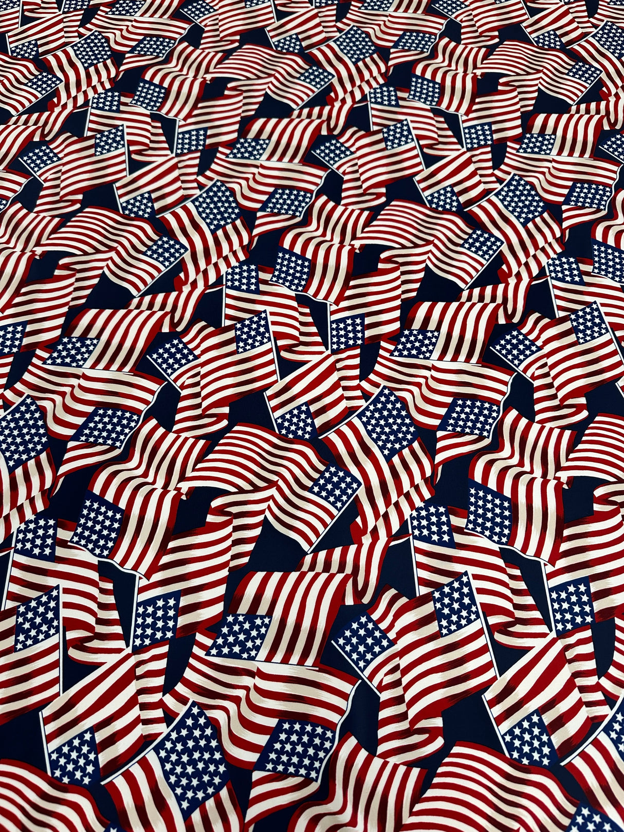 Printed Nylon Spandex American Flag