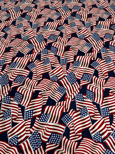 Printed Nylon Spandex American Flag