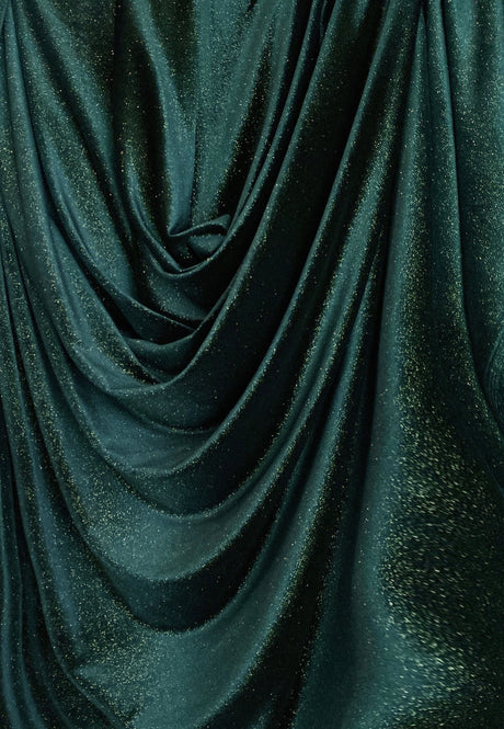 Shimmer Stretch Velvet Hunter Green