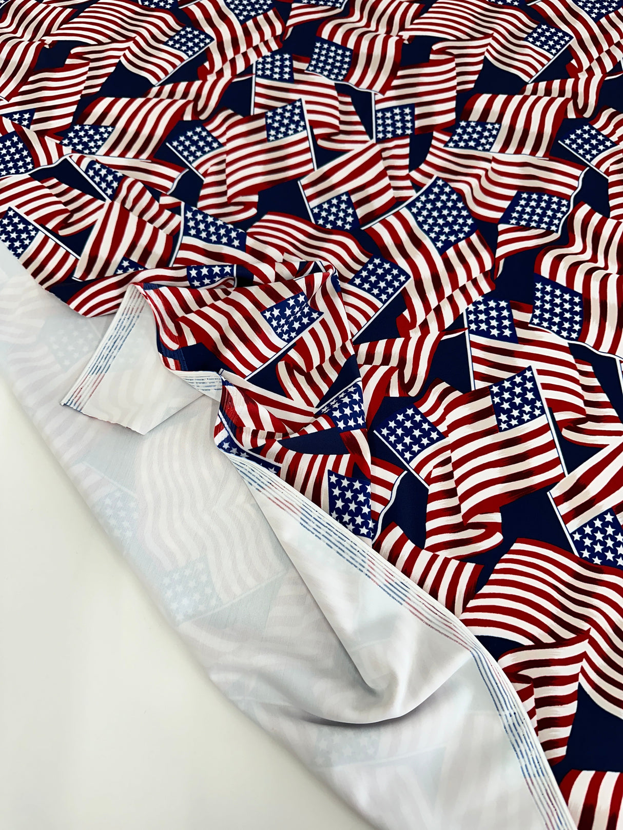 Printed Nylon Spandex American Flag